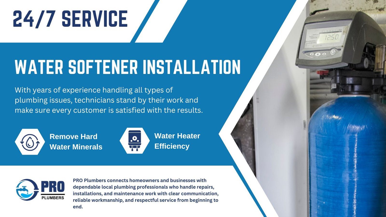 Water softener installation in Westminster, CA